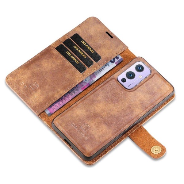 DG.Ming Oneplus 9 2-in-1 Pung Etui - Brun Brown