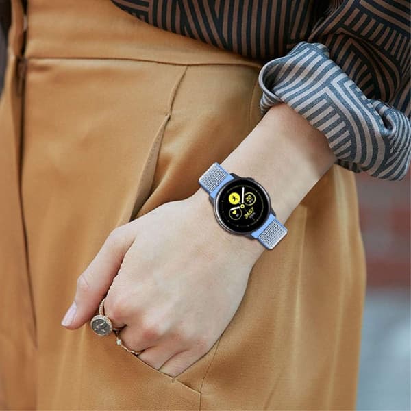 20 mm nylon loop-klokkerem til Samsung Galaxy Watch - Innsjøblå Blue