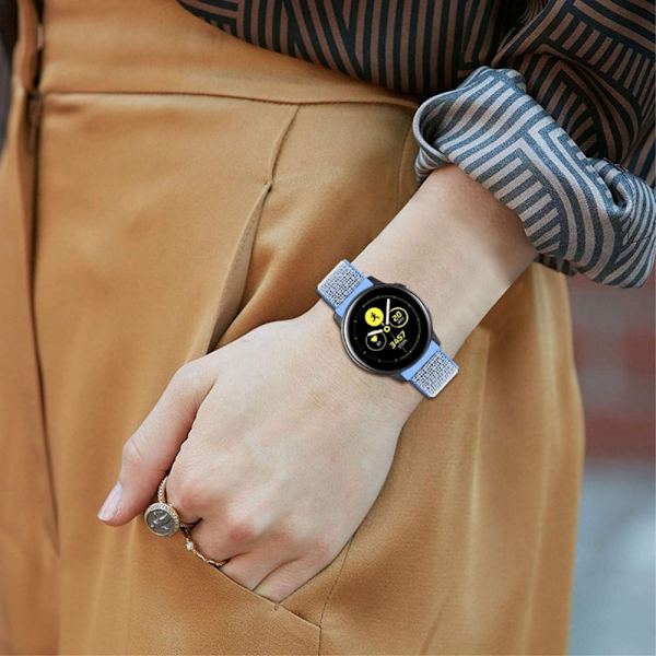 20mm nylon loop urrem til Samsung Galaxy Watch - Søblå Blue