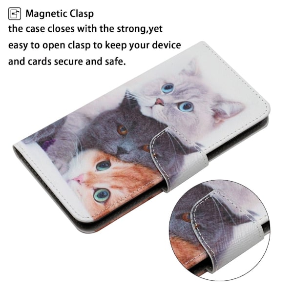 Wonderland Samsung Galaxy S23 Plus Läppäkotelo - Three Cats Silver grey