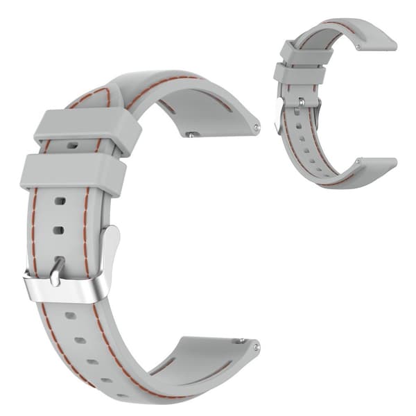 Samsung Galaxy Watch 3 (45 mm) tråddesign + silikoneurrem - Lysegrå Silver grey