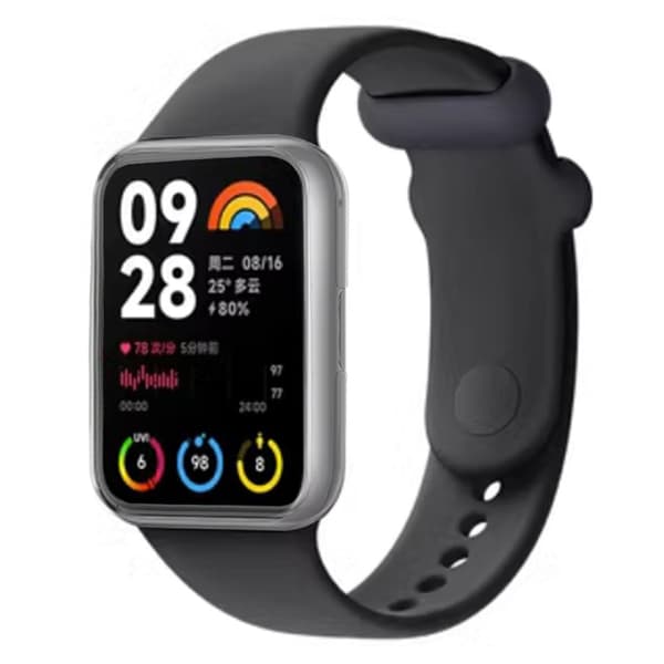 Xiaomi Smart Band 8 Pro Klockfodral Hårt stötsäkert ramhålat skydd - Midnattsgrön Grön