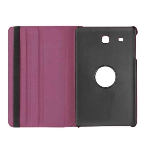 Jessen Samsung Galaxy Tab E 9.6 lær etui med roterende bak stativ.  Lilla Purple