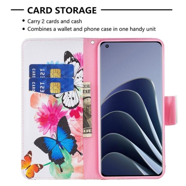 Wonderland OnePlus Nord N200 5G flip etui - To Sommerfugle Multicolor