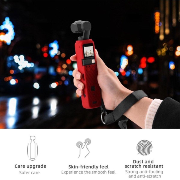 DJI Osmo Pocket 2 silicone case + lens cover - Red