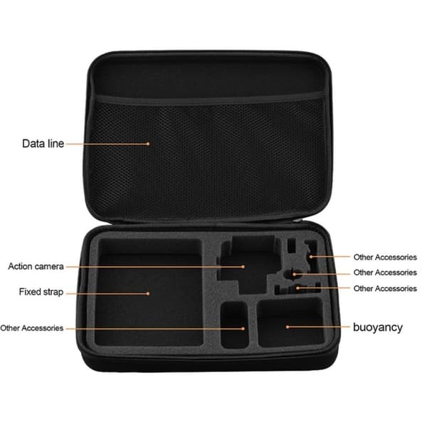 GoPro Hero 9 holdbar and light portable taske - M Black