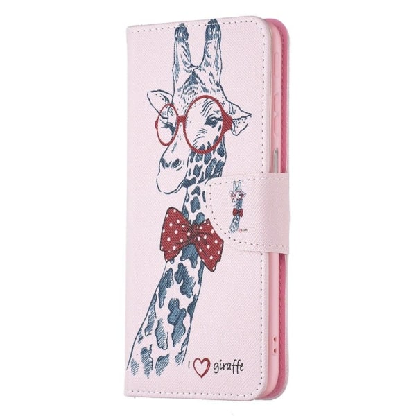 Wonderland Motorola Moto G41 / Motorola Moto G31 flip kuoret - Kirahvi Pink