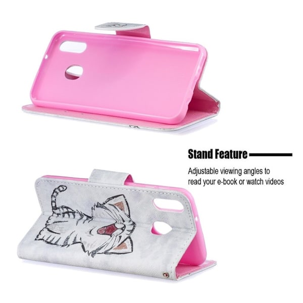 Wonderland Samsung Galaxy M20 kotelot - Kissa Kuvio Multicolor