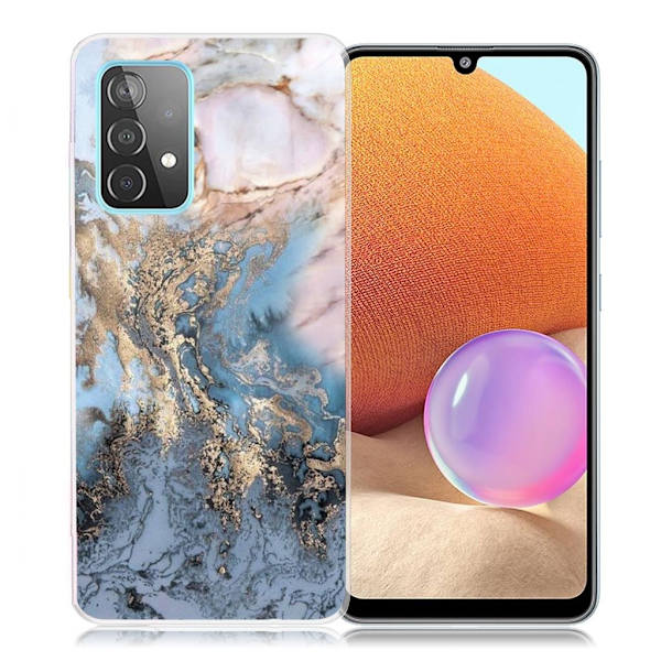 Marble Samsung Galaxy A32 Etui - Bluish Gull Klinkekule Multicolor