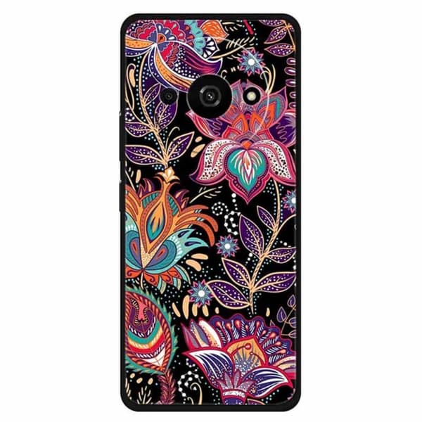 Imagine Xiaomi Redmi A3 / Xiaomi Poco C61 deksel - Lilla Bladblomst Purple