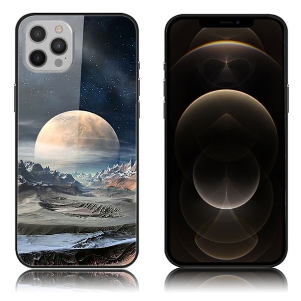 Fantasy iPhone 12 Pro Max kotelot - Kuu Multicolor