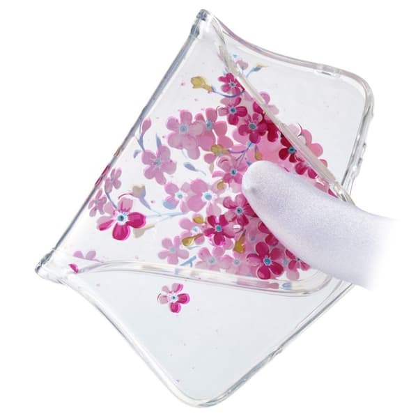 Huawei Y7 2019 Etui Med Mønster - Rosa Blomster Pink