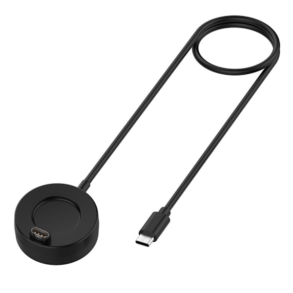 100 cm typ-C laddningsdocka för Garmin-klocka Svart