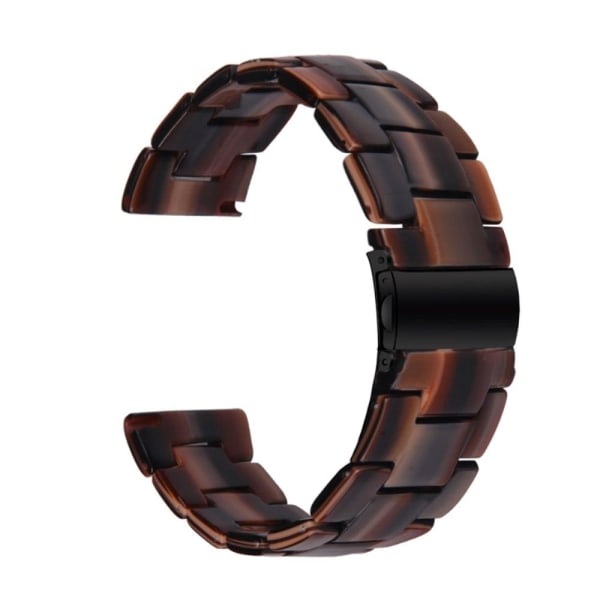 22mm resin style watch strap for Fossil watch - Chocolate Brun