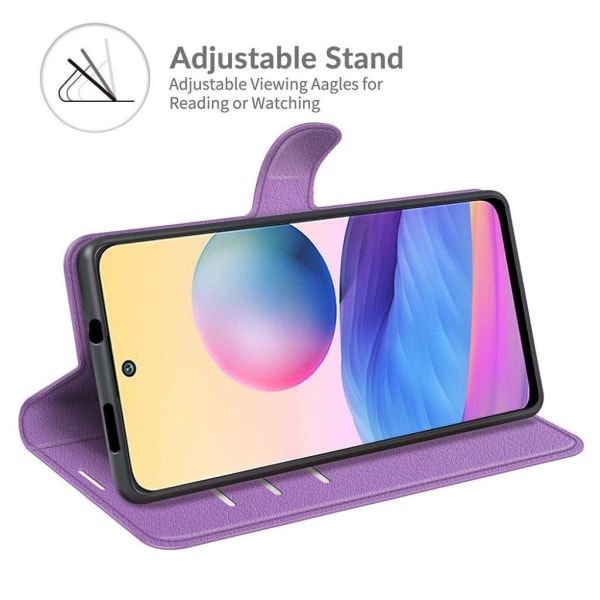 Classic Xiaomi Redmi Note 10 5g Flip Etui - Lilla Purple