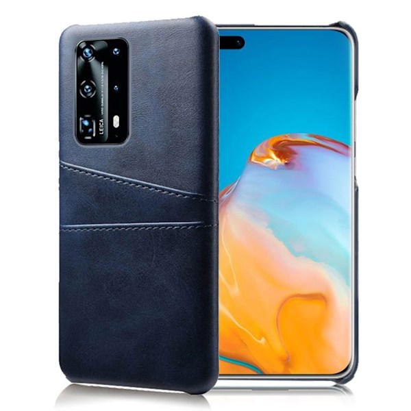 Dual Card cover - Huawei P40 Pro - Mørkeblå Blue