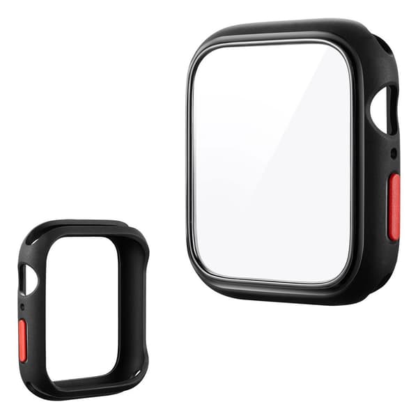 Apple Watch Series 6 / 5 44mm suojus karkaistulla lasilla - Musta Black