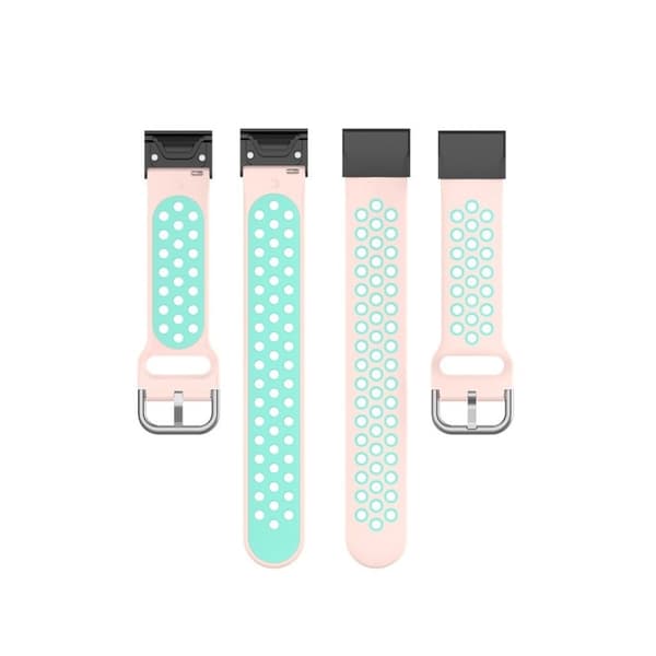 Bifarvet urrem til Garmin Fenix-ur - Lyserød / Cyan Pink
