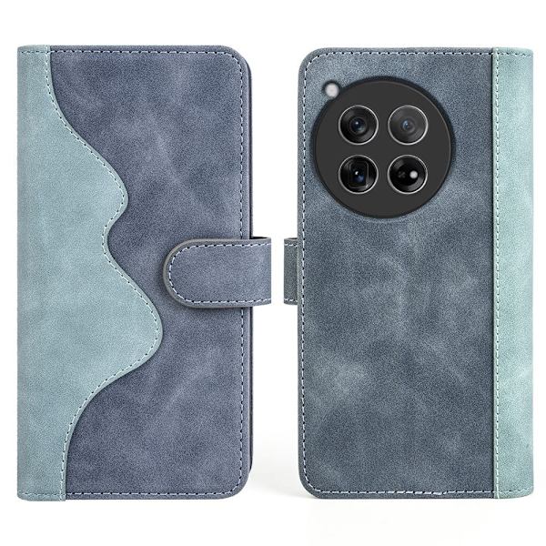 Tofarget lærdeksel for OnePlus 12 - Blå Blue