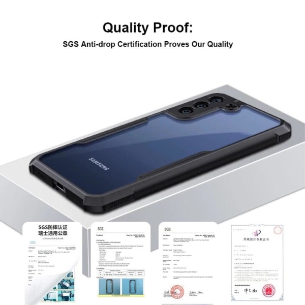 Stöttåligt Samsung Galaxy S21 FE hybridskal - Svart Svart