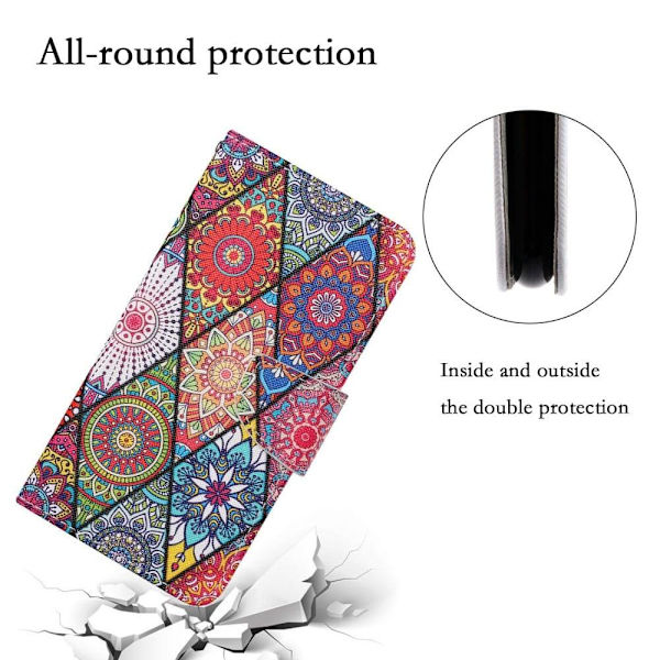 Wonderland Samsung Galaxy A24 4G Flip Etui - Rhombus / Totem Multicolor
