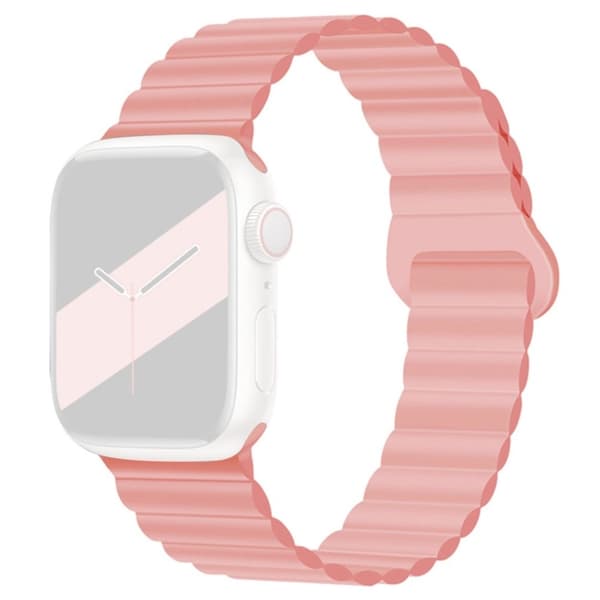Apple Watch (41mm) urrem med magnetisk lås i silikone - Lyserød Pink