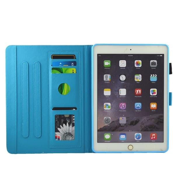 iPad Air (2019) konstläder fodral med motiv - Enhörning och stjärnor multifärg