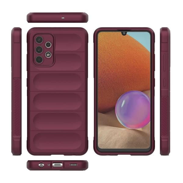Deksel med mykt grep for Samsung Galaxy A32 - Vinrød Red