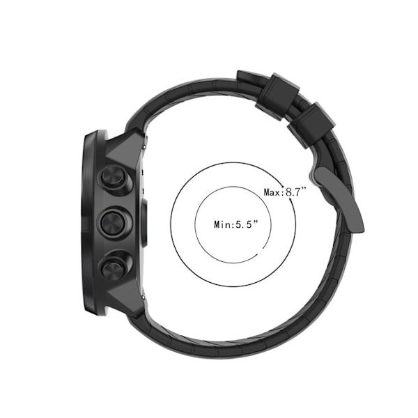 Suunto 9 holdbar silikone Urrem - Sort Black
