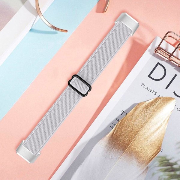 Fitbit Luxe urrem i nylon - Lysegrå Silver grey