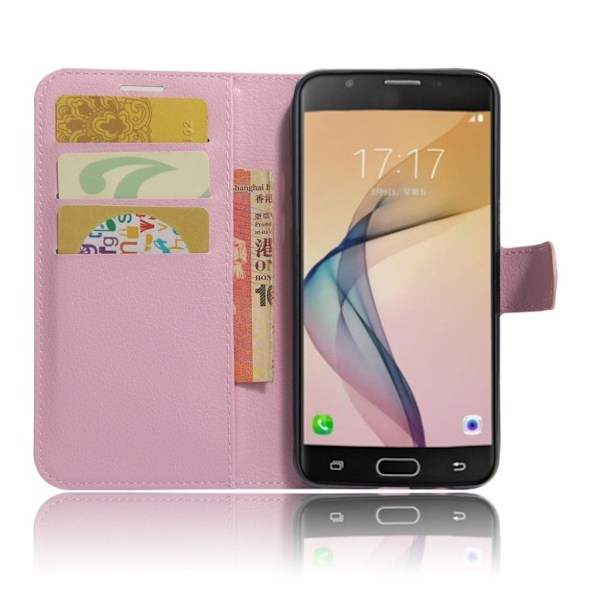 Samsung Galaxy A5 (2017) Nahkakotelo Lompakko Standillä - Pinkki Pink