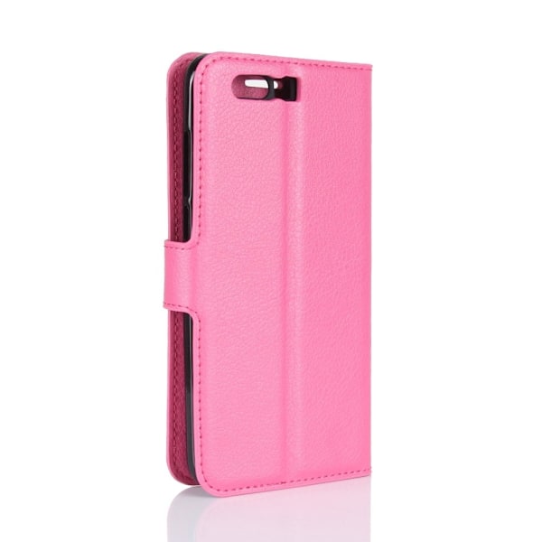Huawei Honor 9 litsitekstuurinen nahkakotelo - Rose Pink