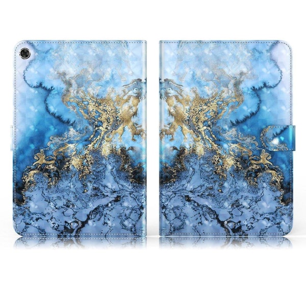 Lenovo Tab M10 FHD Plus pattern leather flip case - Marbling Blue