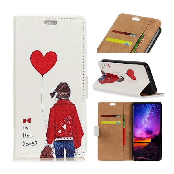 Sony Xperia 10 mønster læder etui - Hjerteformet Ballon Multicolor