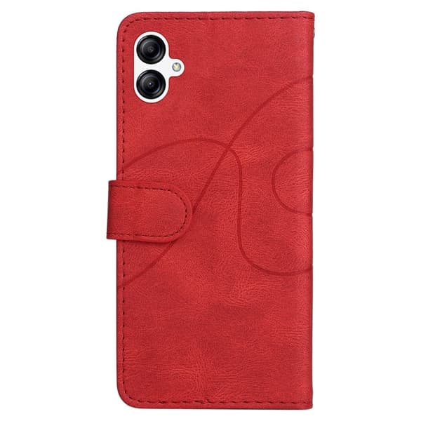 Tekstureret Samsung Galaxy A05 læderetui med rem - Rød Red