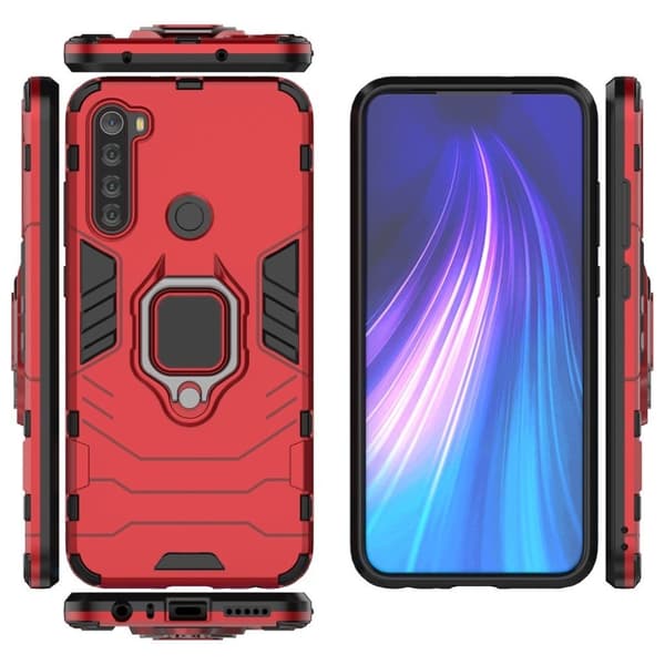 Ring Guard etui - Xiaomi redmi Note 8T - Rød Red
