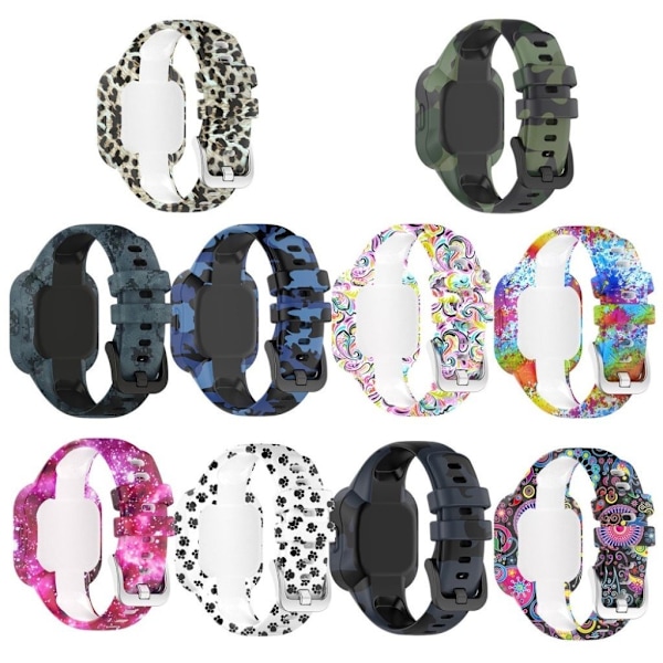 Garmin Vivofit Jr 3 pattern silicone watch band - Mosaic Blå