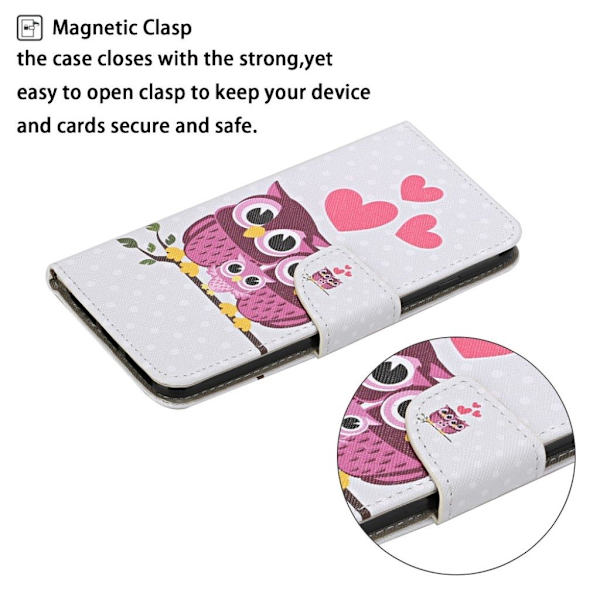 Wonderland Samsung Galaxy A02s (166mm) flip kuoret - Pöllö Ja Sydän Multicolor