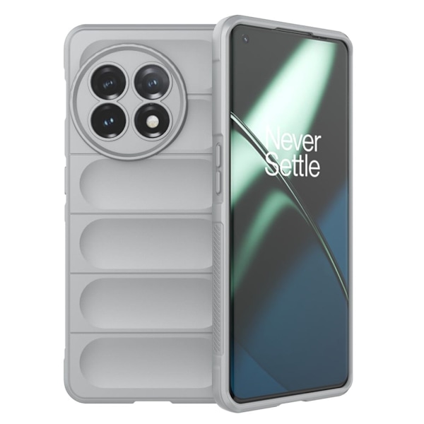 Mjukt greppformat OnePlus 11 skal - Silver/Grå Silvergrå