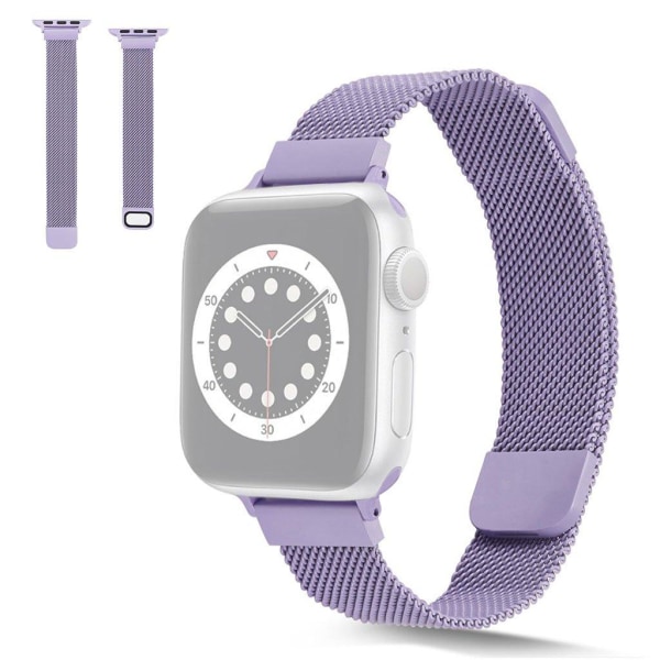 Apple Watch 42mm - 44mm rustfrit stål med urrem med magnetisk lå Purple
