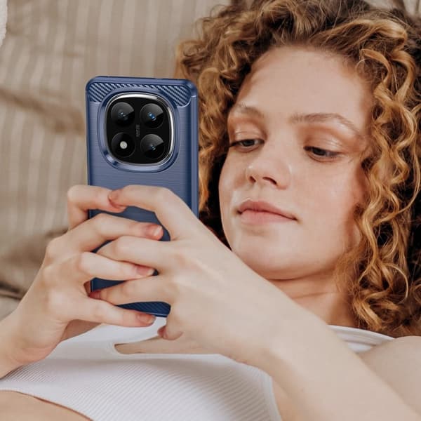 Carbon Flex Xiaomi Redmi Note 14 Pro Plus 5G cover - Blå Blue
