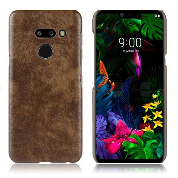 LG G8 Thinq Litchi Etui - Brun Brown