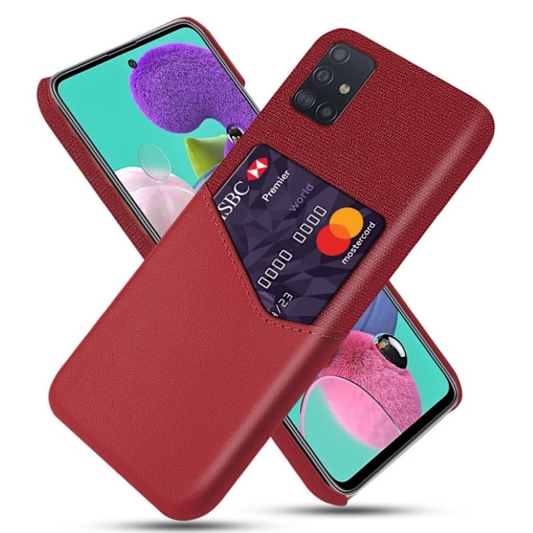 Bofink Samsung Galaxy A71 skal med korthållare - Röd Röd