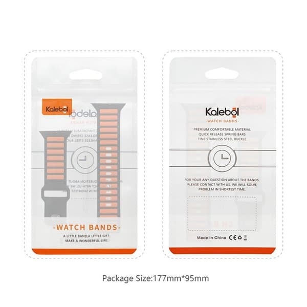 KALEBOL Silikoninen kellohihna Apple Watch Series 10 46mm - Harmaa + Sininen Blue