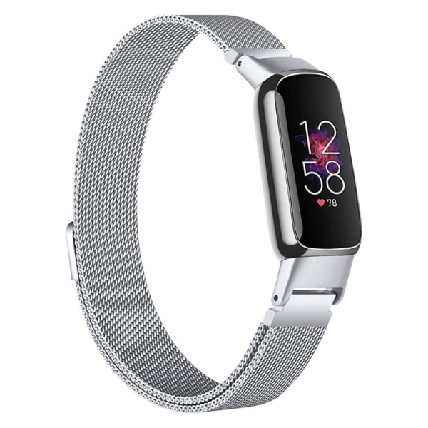 Fitbit Luxe milanese tahraamaton teräskellon hihna - Hopea Silver grey