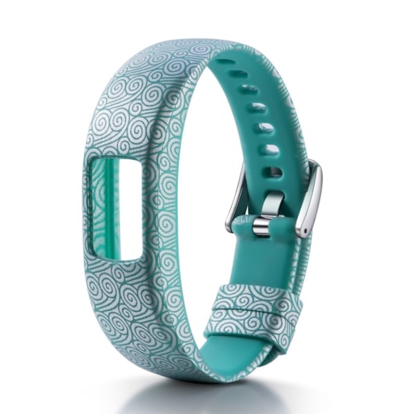 Garmin Vivofit 4 mønstret justerbar silikone urrem - Cyan Auspicious Skyer Mønster Blue
