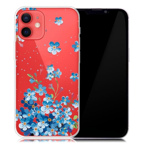 Deco iPhone 13 deksel - Blå Blomster Blue