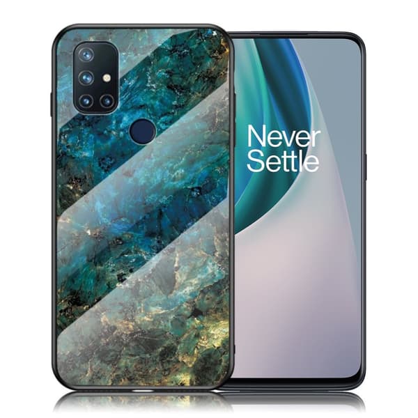 Fantasy Marmor OnePlus Nord N10 5G skal - Smaragd Grön