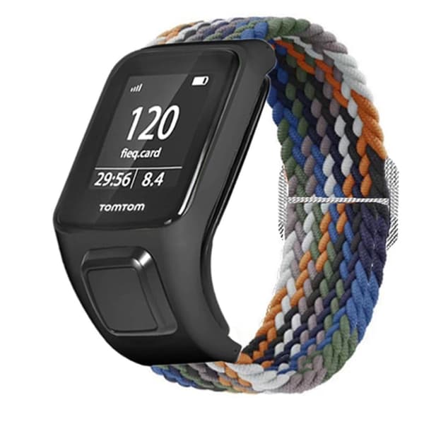 Elastisk vævet urrem til TomTom-ur - Denim Farve Multicolor