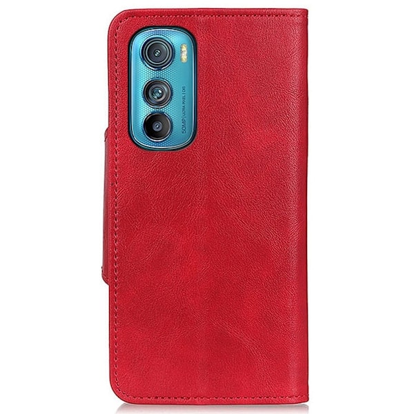 Alpha Motorola Edge 30 læder flip etui - Rød Red